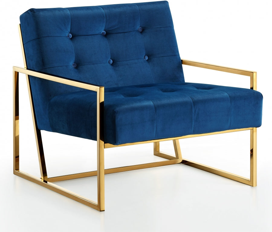 Chaise d'appoint en velours Pierre
