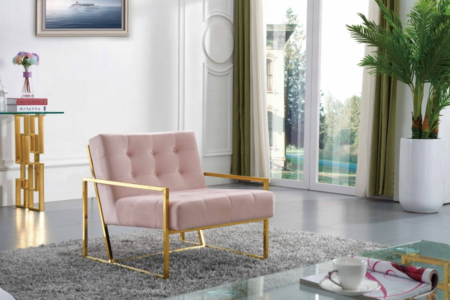Chaise d'appoint en velours Pierre