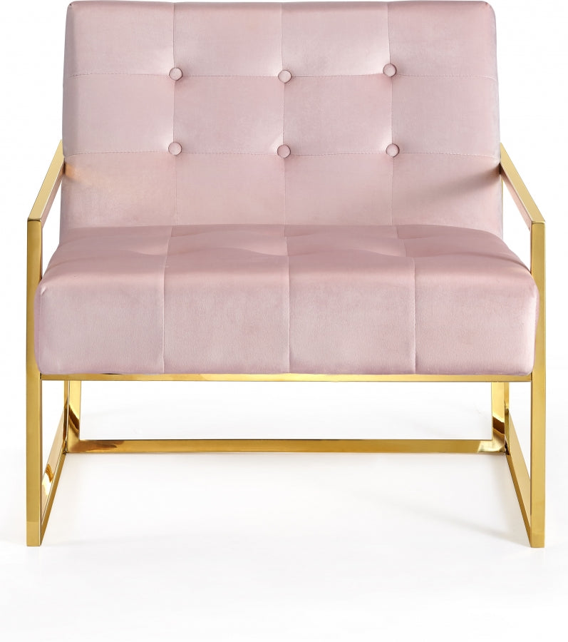 Chaise d'appoint en velours Pierre