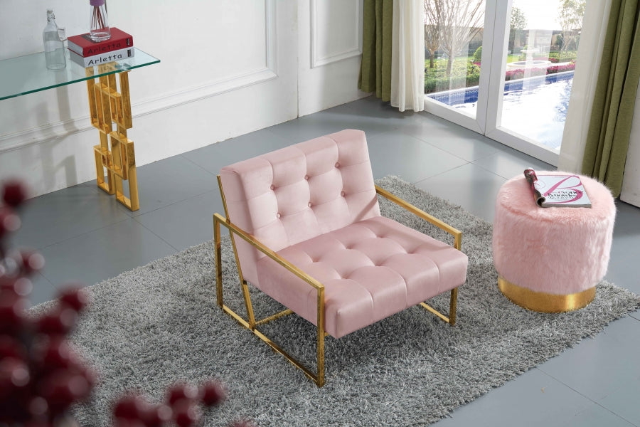 Chaise d'appoint en velours Pierre
