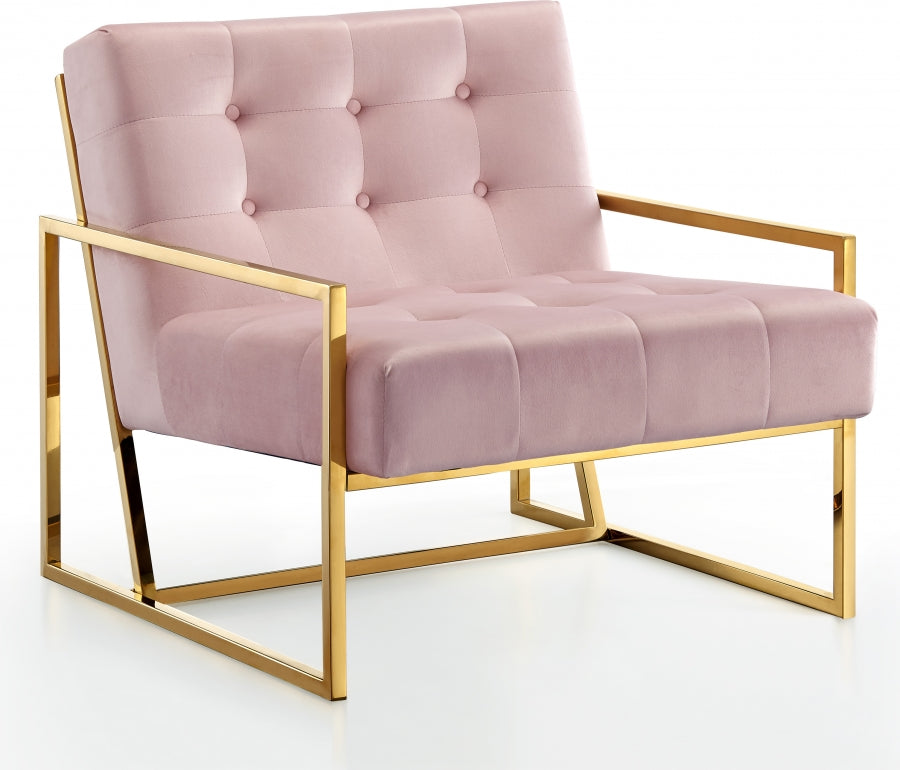 Chaise d'appoint en velours Pierre