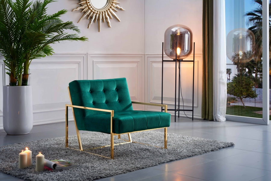 Chaise d'appoint en velours Pierre