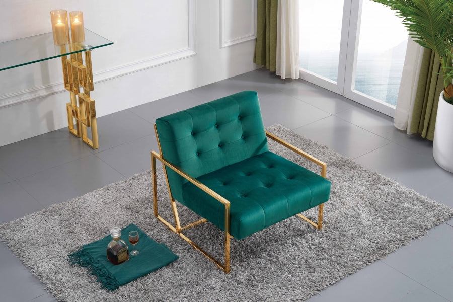 Chaise d'appoint en velours Pierre