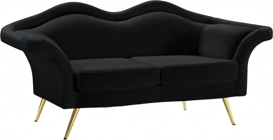 Causeuse en velours Lips