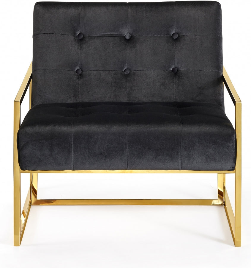 Chaise d'appoint en velours Pierre