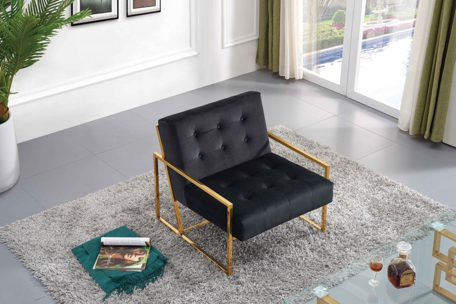 Chaise d'appoint en velours Pierre