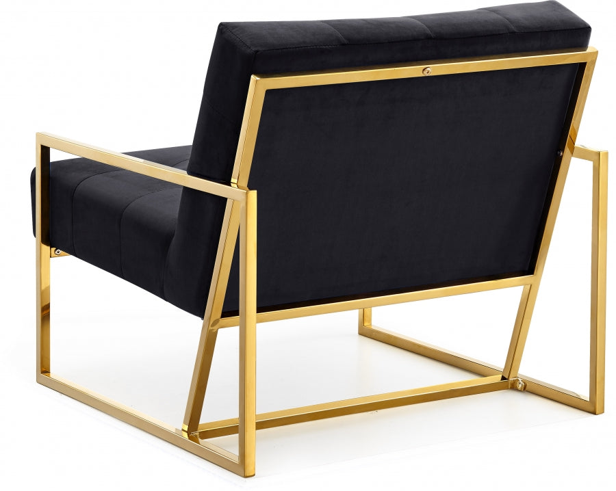 Chaise d'appoint en velours Pierre