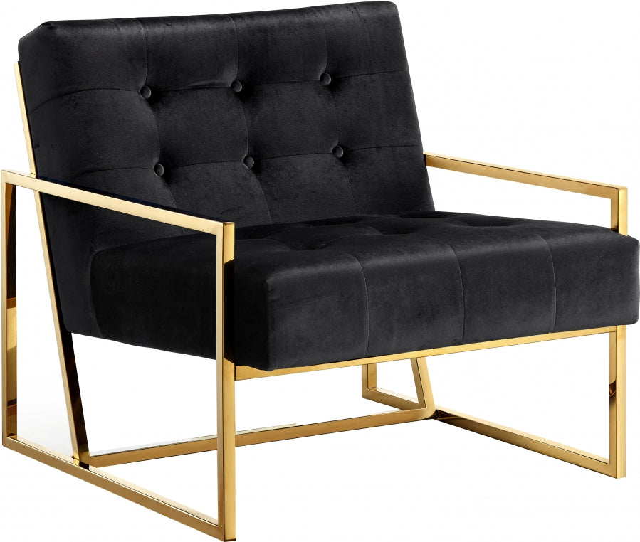 Chaise d'appoint en velours Pierre