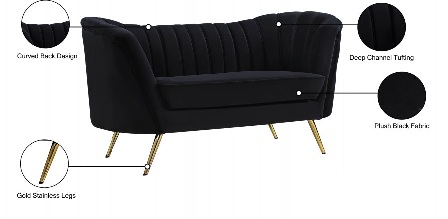 Causeuse en velours Margo 