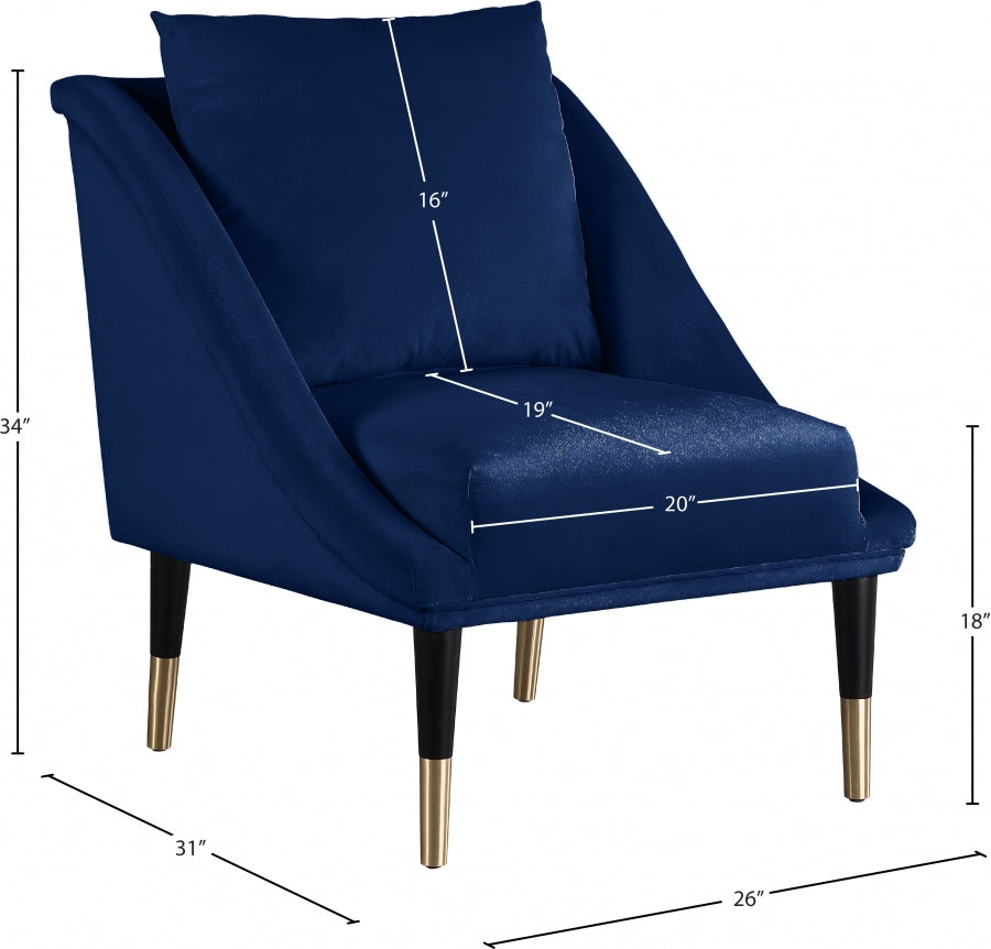 Chaise élégante en velours