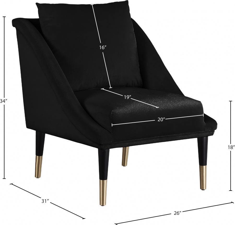 Chaise élégante en velours
