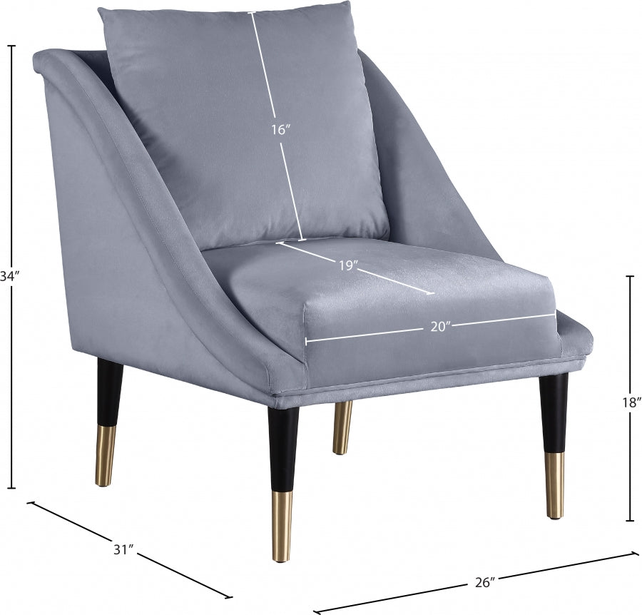 Chaise élégante en velours