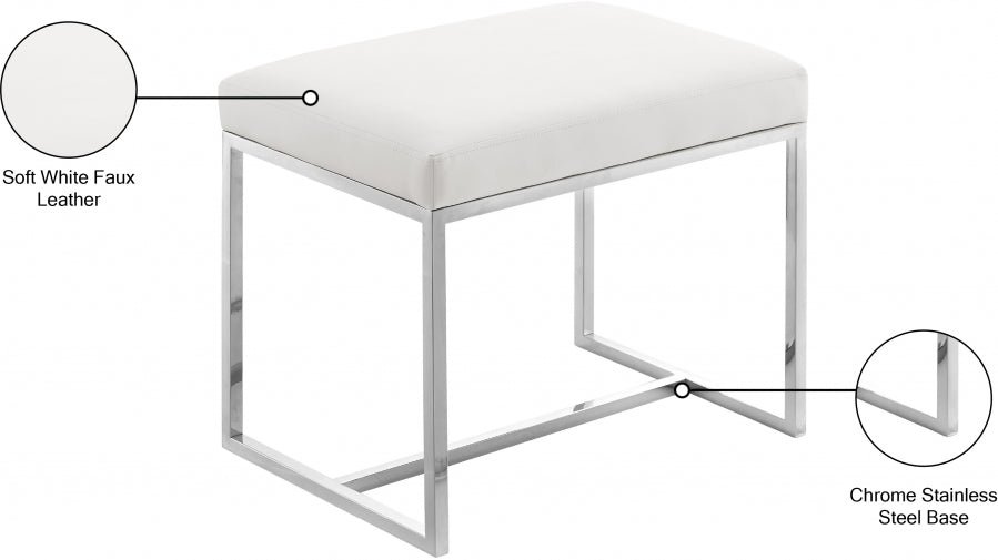 Pouf en similicuir Monroe | Tabouret
