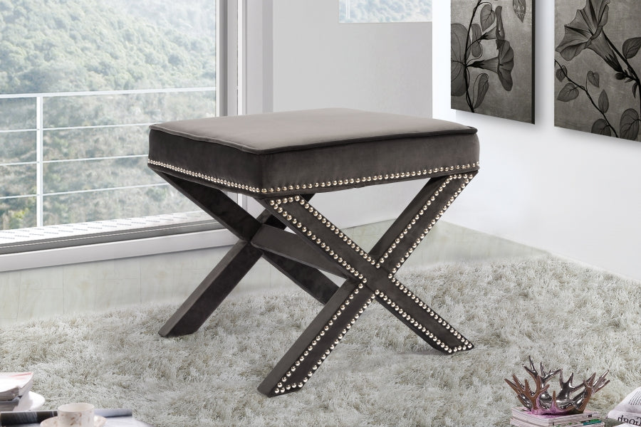 Pouf en velours Nixon | Banc