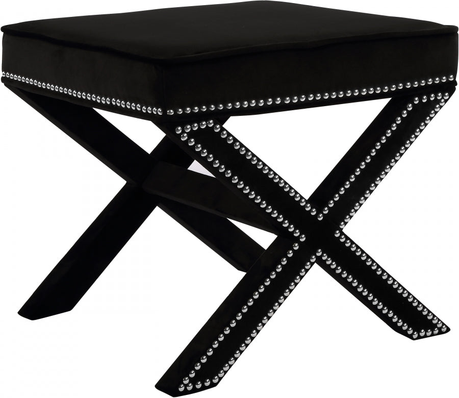 Pouf en velours Nixon | Banc