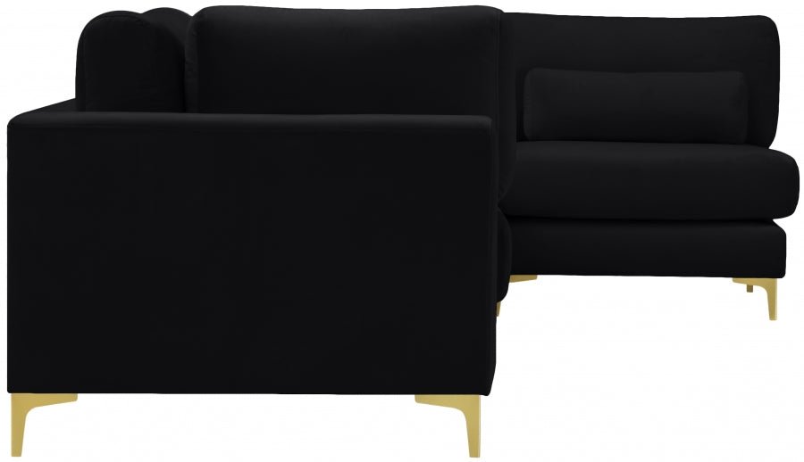 Sectionnel modulaire en velours Julia
