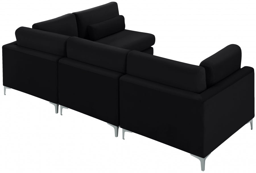 Sectionnel modulaire en velours Julia