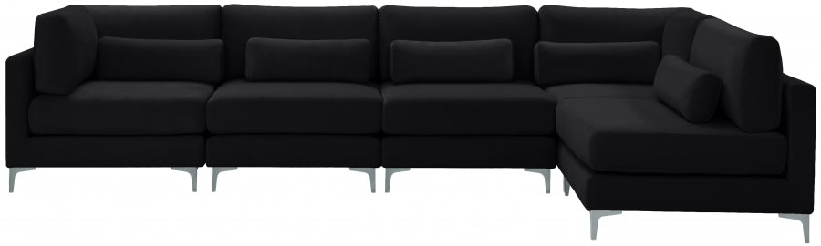 Sectionnel modulaire en velours Julia