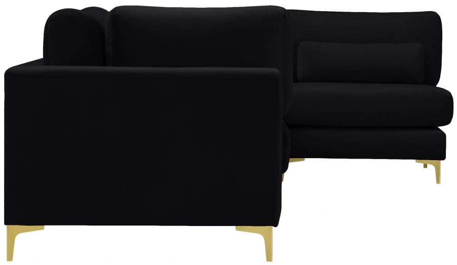Sectionnel modulaire en velours Julia