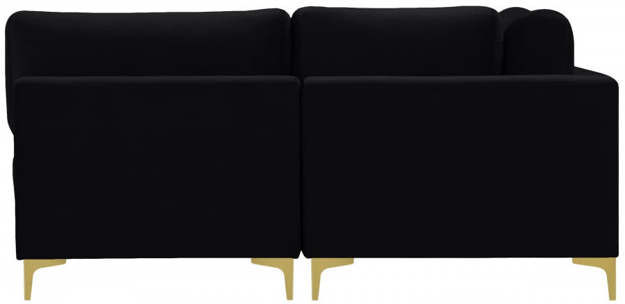 Sectionnel modulaire en velours Julia