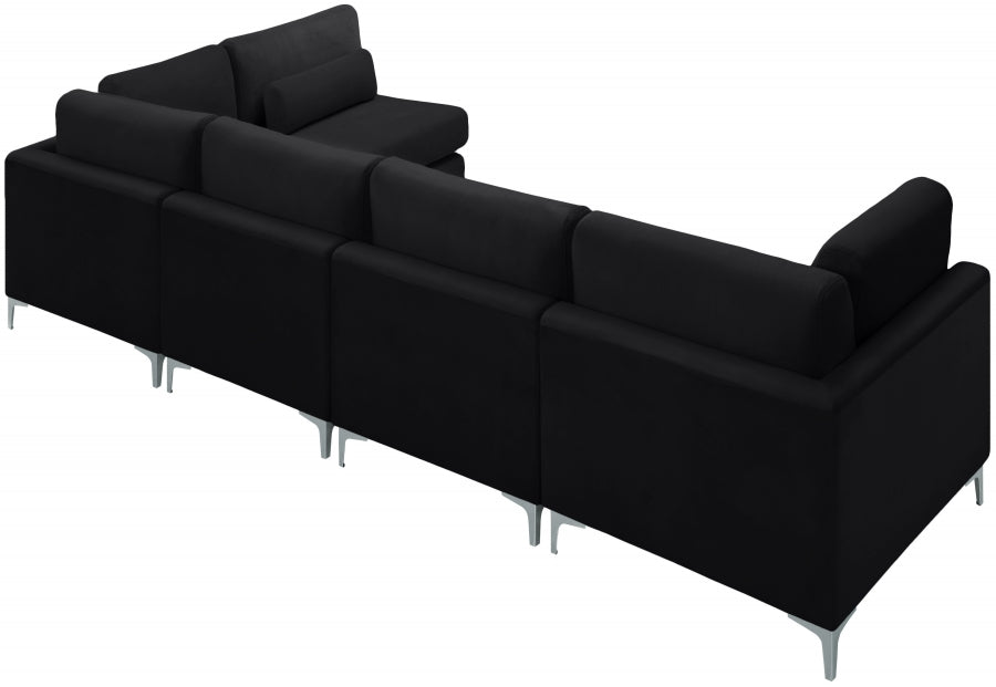 Sectionnel modulaire en velours Julia