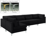 Sectionnel modulaire en velours Julia