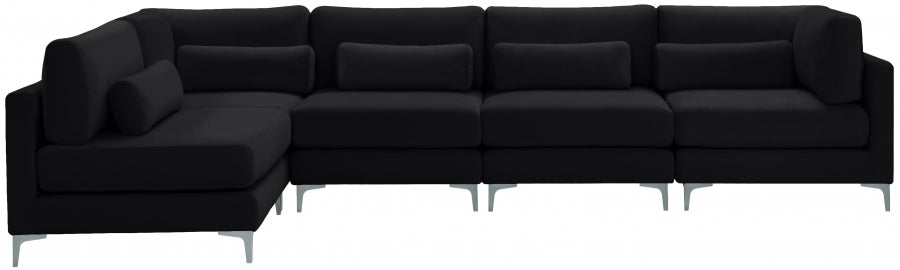 Sectionnel modulaire en velours Julia