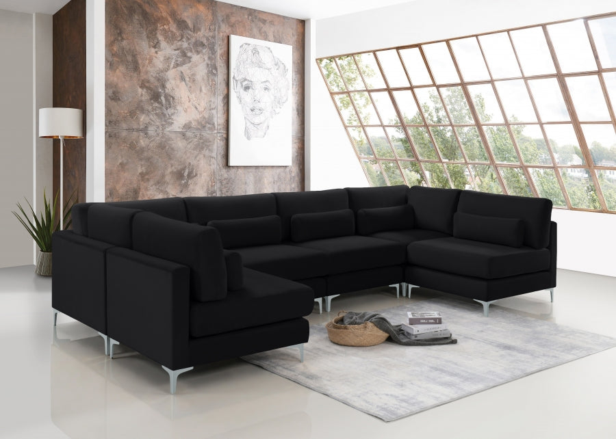 Sectionnel modulaire en velours Julia