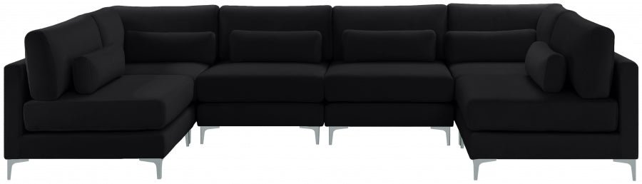 Sectionnel modulaire en velours Julia