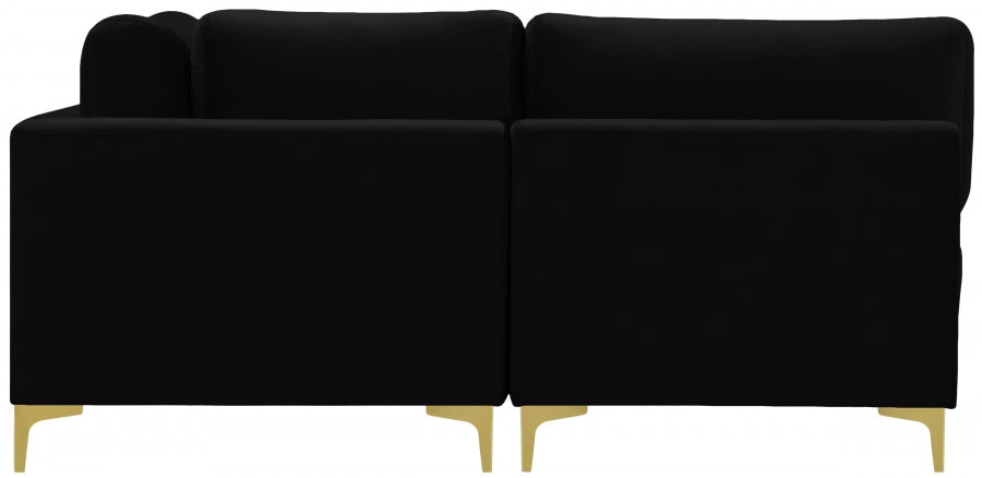 Sectionnel modulaire en velours Julia