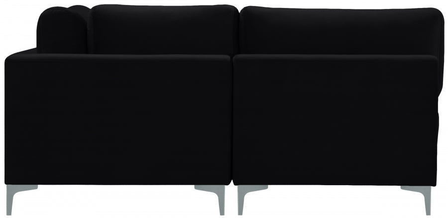 Sectionnel modulaire en velours Julia
