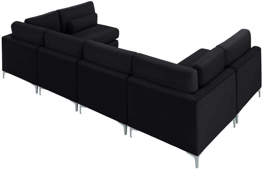 Sectionnel modulaire en velours Julia