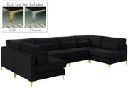 Sectionnel modulaire en velours Julia
