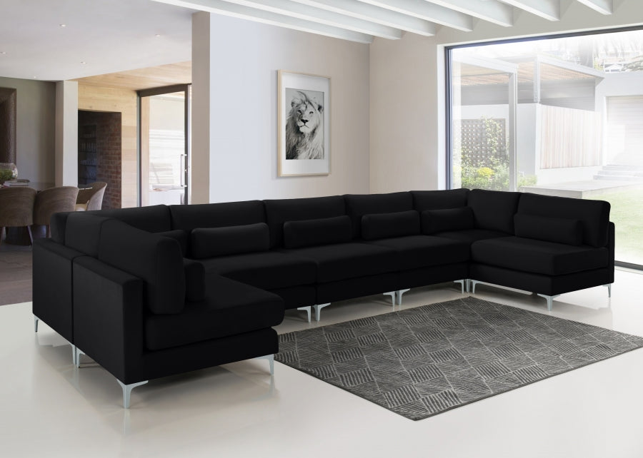 Sectionnel modulaire en velours Julia