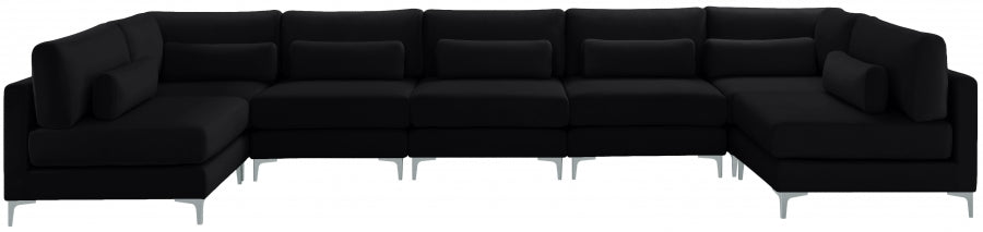 Sectionnel modulaire en velours Julia