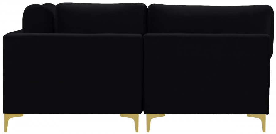 Sectionnel modulaire en velours Julia