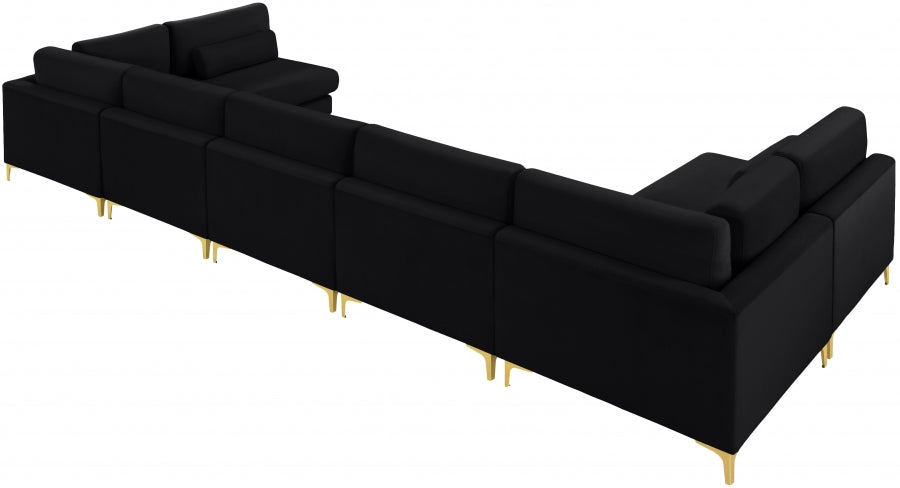 Sectionnel modulaire en velours Julia