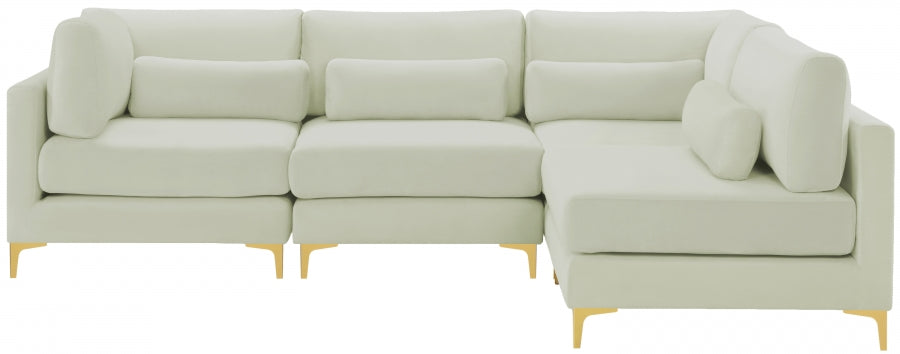 Sectionnel modulaire en velours Julia
