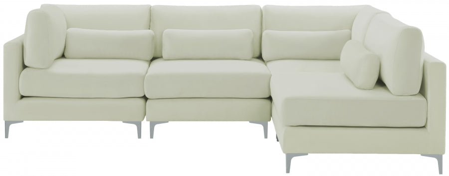 Sectionnel modulaire en velours Julia