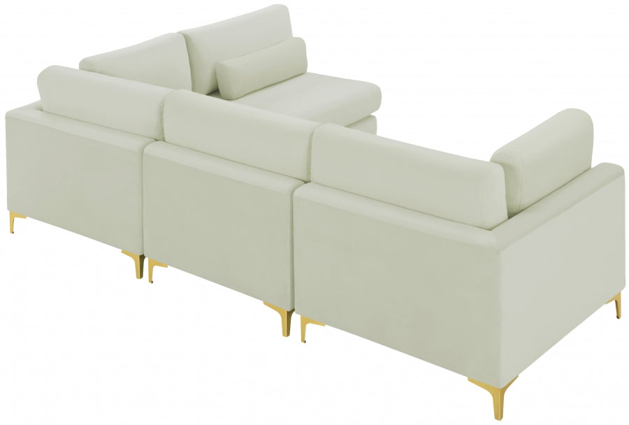 Sectionnel modulaire en velours Julia