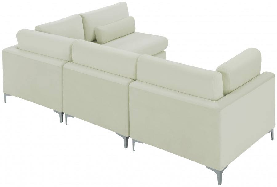 Sectionnel modulaire en velours Julia