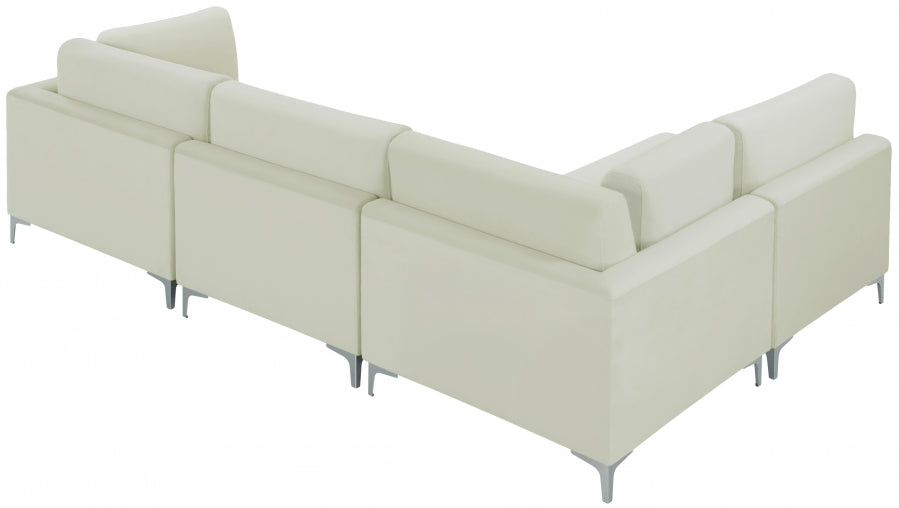Sectionnel modulaire en velours Julia