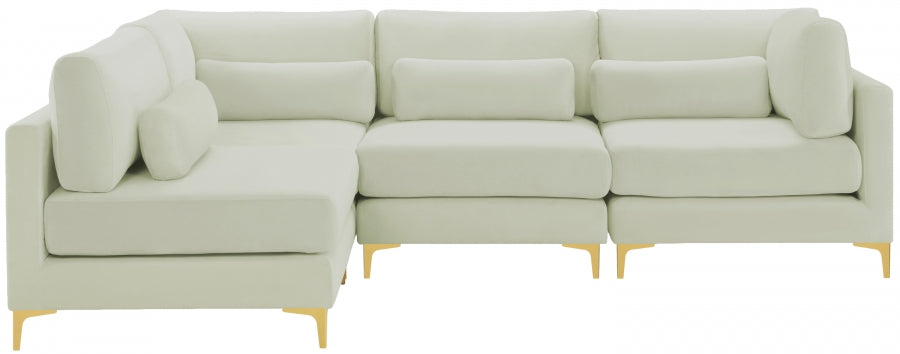 Sectionnel modulaire en velours Julia