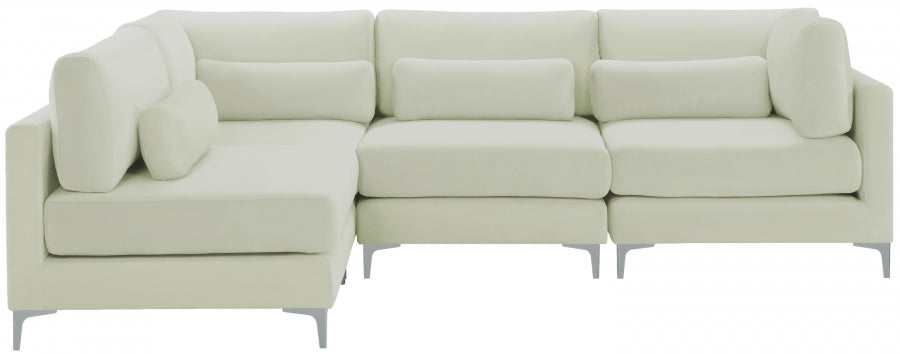 Sectionnel modulaire en velours Julia