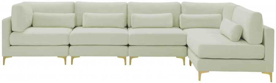Sectionnel modulaire en velours Julia