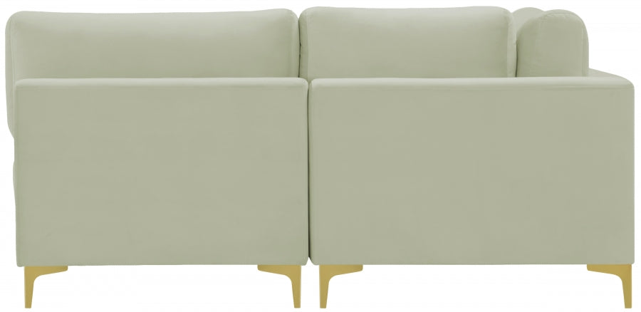 Sectionnel modulaire en velours Julia