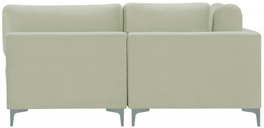 Sectionnel modulaire en velours Julia