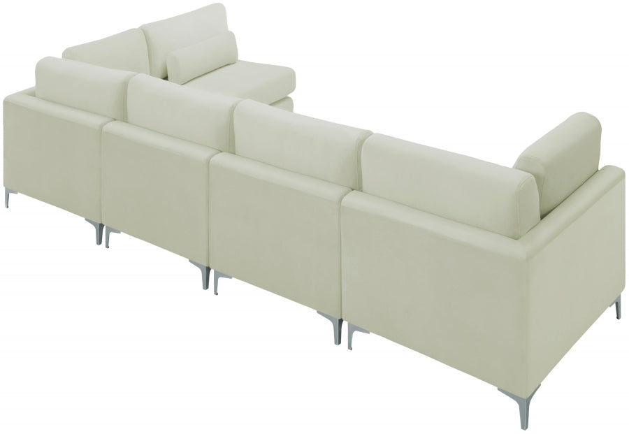 Sectionnel modulaire en velours Julia