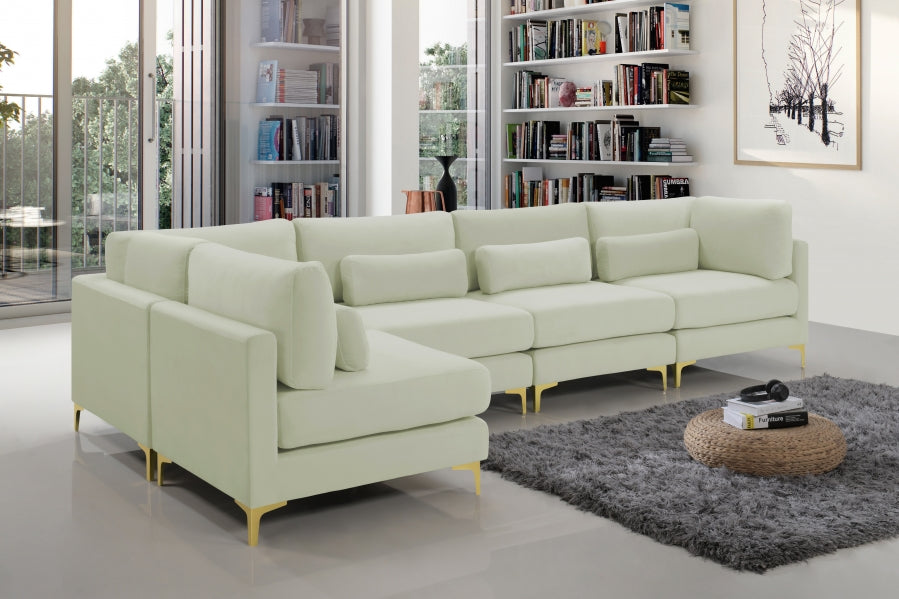 Sectionnel modulaire en velours Julia