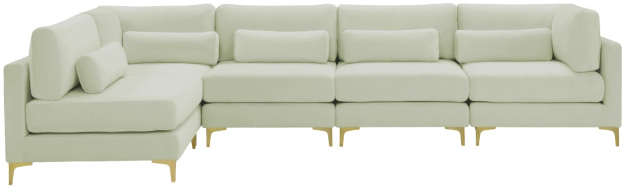 Sectionnel modulaire en velours Julia